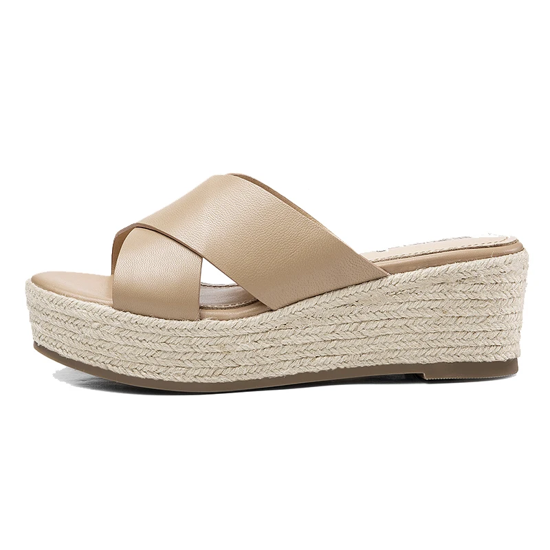 

Cross Over Belt Design Thick Bottom Sandals Women Espadrilles Design Shoes, Customized color