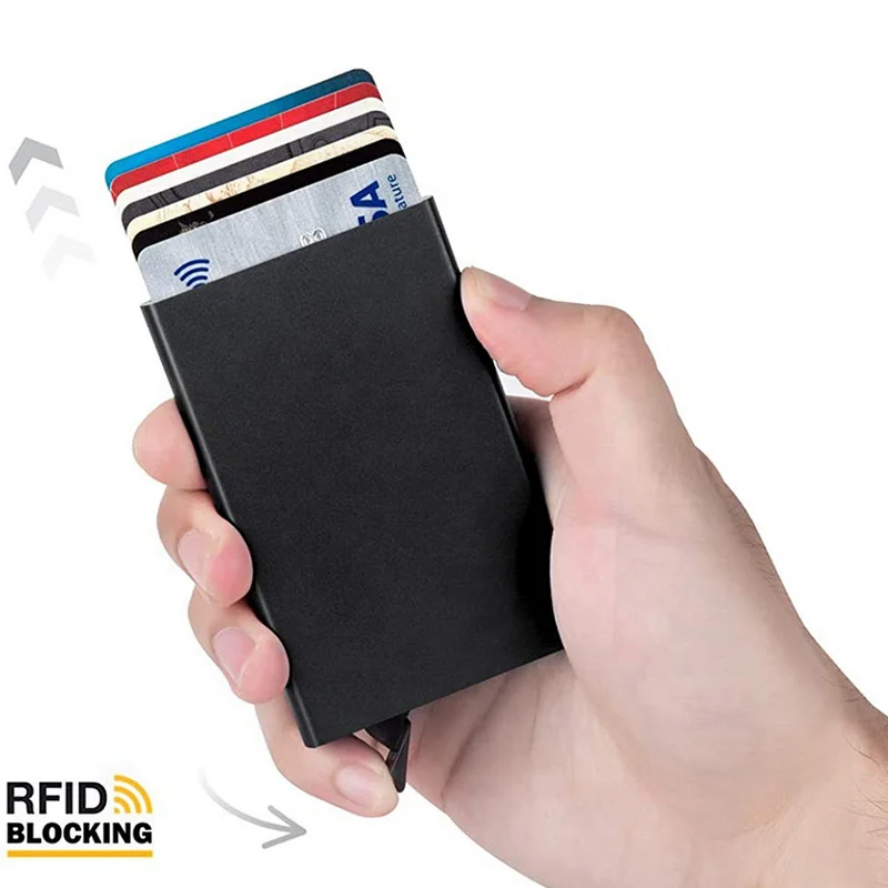 

Hot Selling Metal Aluminum RFID Blocking Credit Card Holder for Business