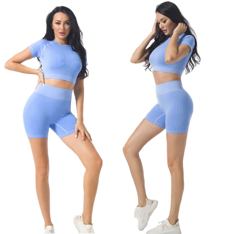 

Hot Selling Summer Sexy Gym Bra And Pants Two Piece Sport Suit Fashion Fitness Yoga Starter Set