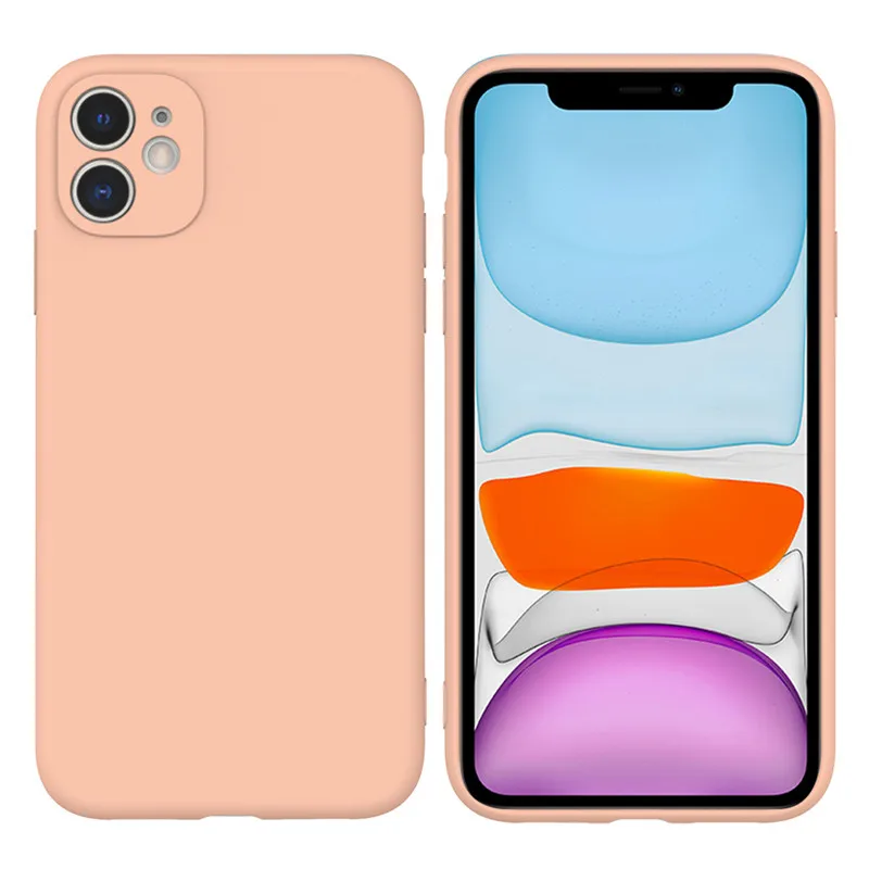 

Liquid Silicone Soft Case for iPhone 11 Pro X XR XS Max 7 8 6 6s Plus SE 2 2020 New Luxury Original Square Color Phone Cover