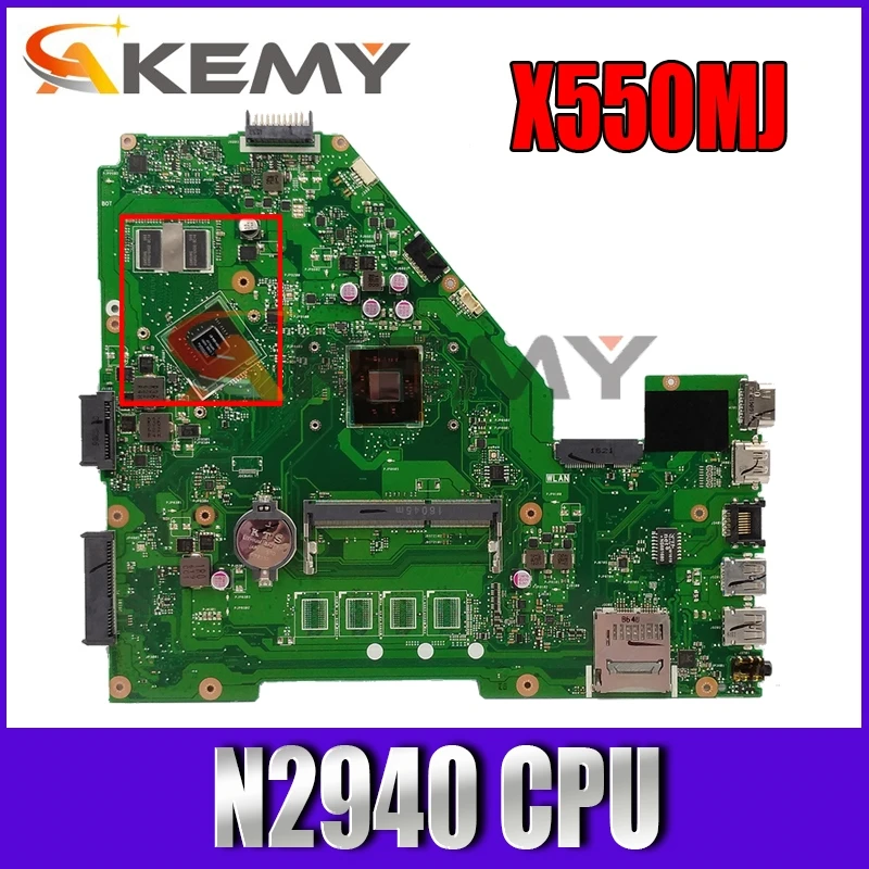 

X550MJ MAIN_BD._0M/N2940/AS V1G 90NB0830-R00040 Mainboard REV 2.0 For ASUS X550MD X550MJ X552M Y582M K550M laptop motherboard