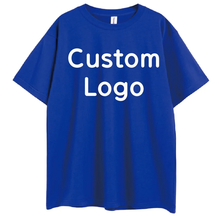 Custom 240G 100% Cotton Printing Logo Tee Shirts Blank Embroidery Unisex Anti-wrin Base Layer Fitness T Shirts