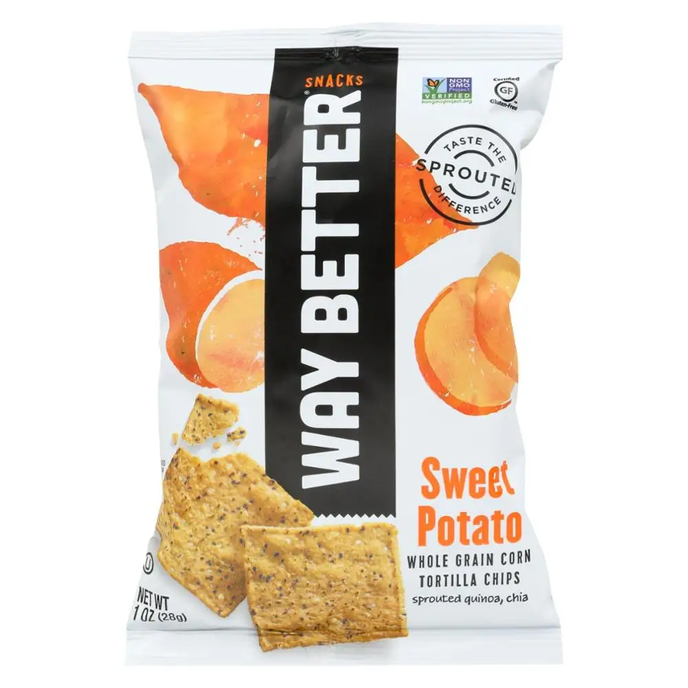 
Way Better Snacks Tortilla Chips   Sweet Potato   Case Of 12   1 Oz. 