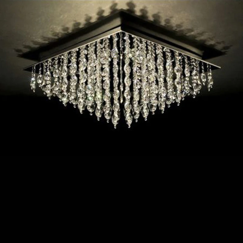 wholesale flush mount indoor home lighting fixture crystal ceiling lamp