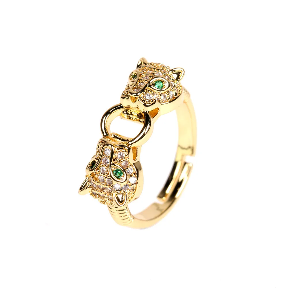 

Micro-set zircon leopard ring