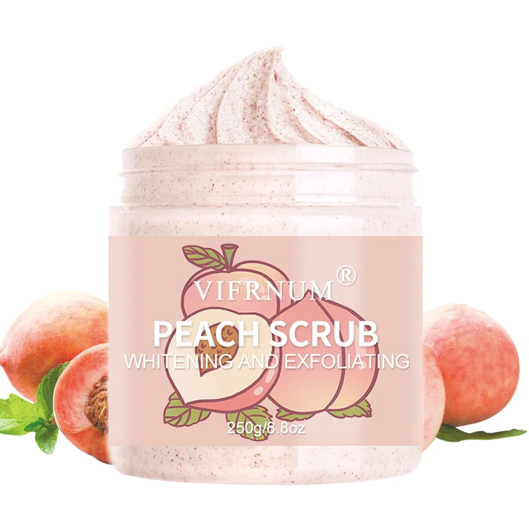 

private label natural whitening ice cream shea butter body butter scrub organic fruit peach body scrub