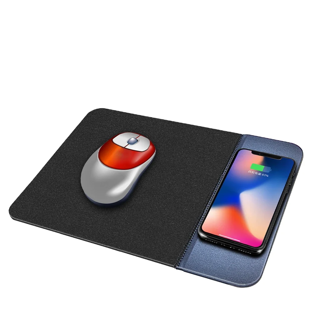 

2 in1 Desk USB Charging Mousepad mobile phone wireless charger gaming mouse pad, Black/blue/grey/rose gold