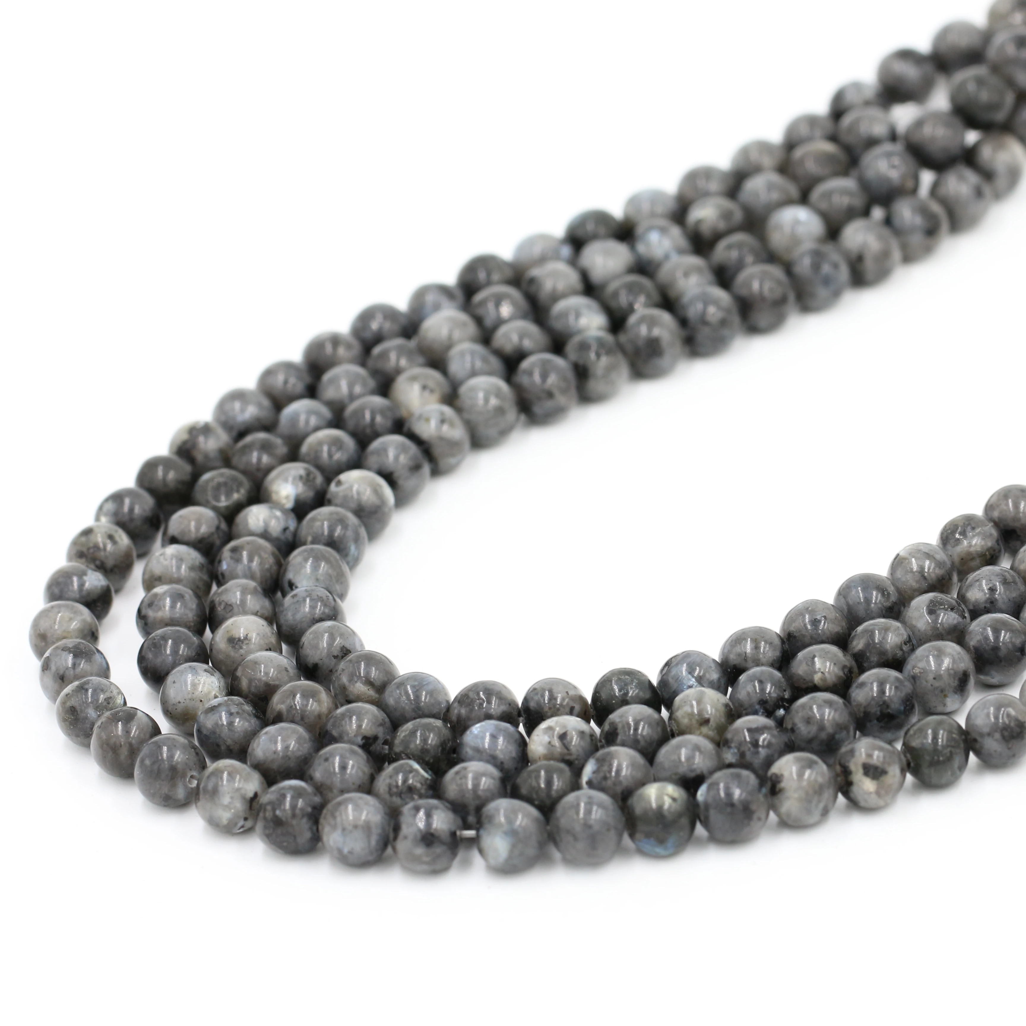 

Wholesale New Design Loose 4-8mm Size Natural Black Labradorite Stone Beads for Jewelry Making