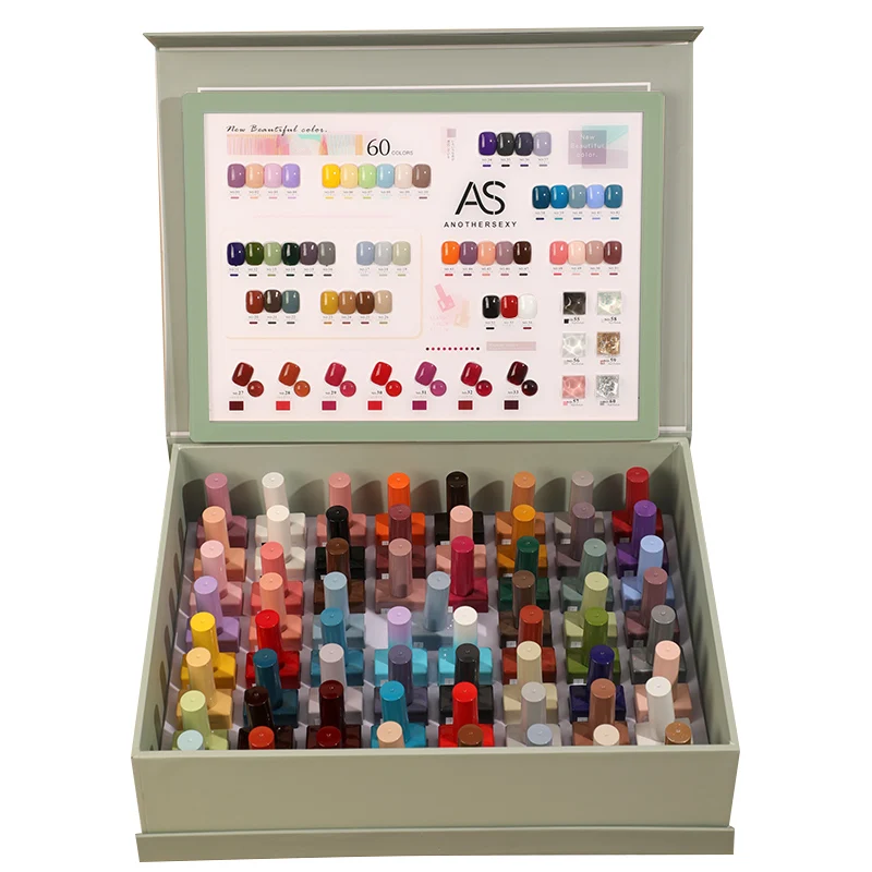 

VIP Hotsale AS 60 Colors Acrylic UV Nail Polish Gel Collection Gift Set OEM