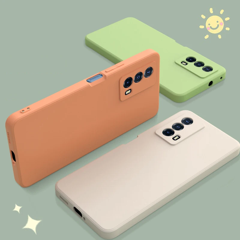 

High quality liquid silicone case for IQOO Z5 Z3 5G back cover with microfiber inside, 13 colors