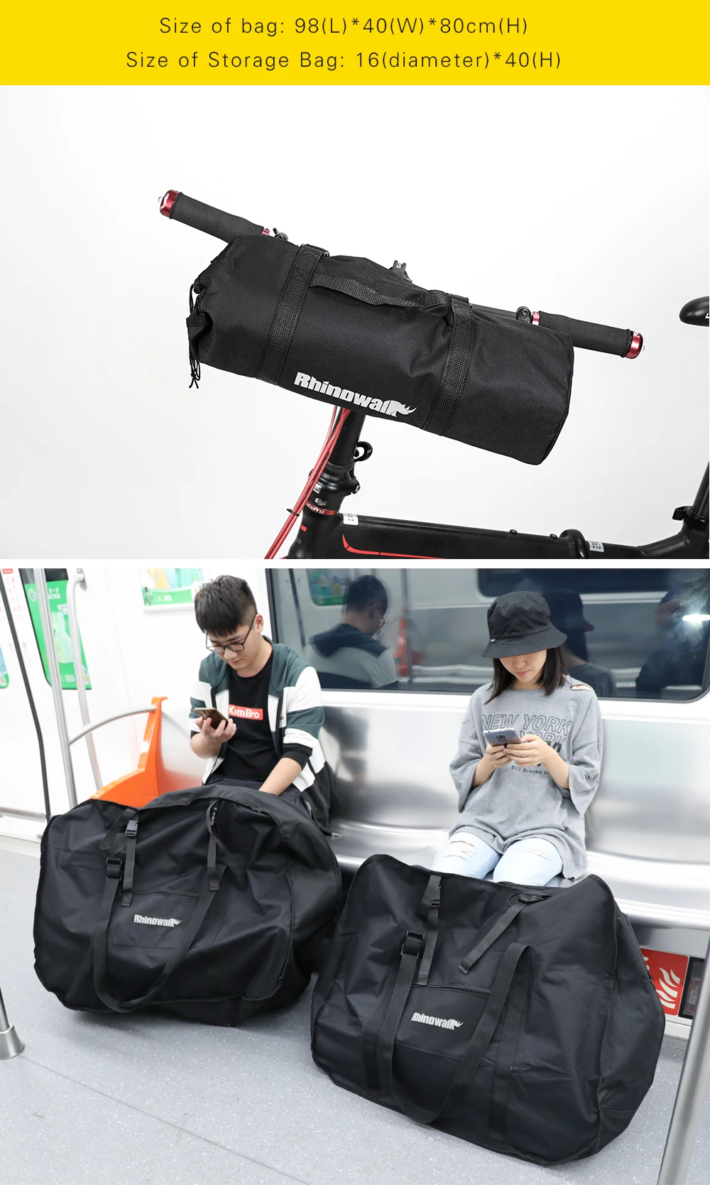 Folding Bicycle Carry Bag Portable Cycling Bike Transport Case Travel