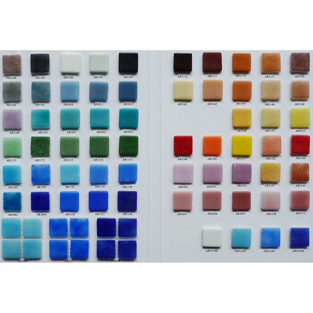 
Multicolor DIY handmade spanish pool tiles loose assorted crystal glass mosaic tiles  (1600073264740)