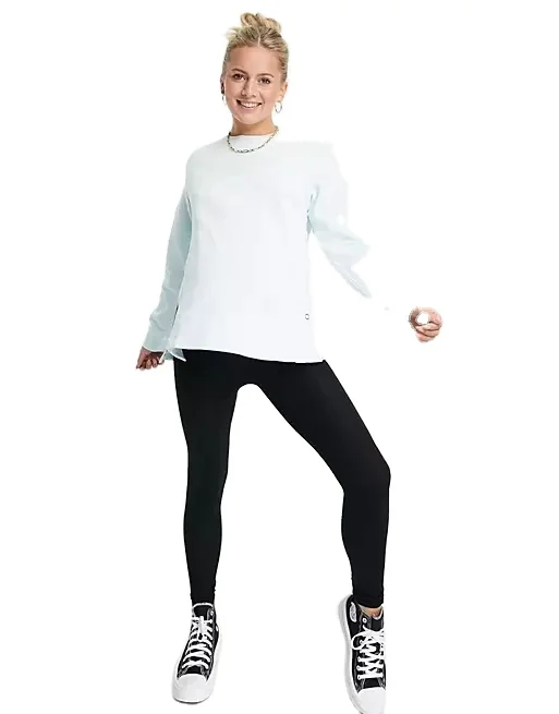 

KY pregnant Crew neck long sleeve Press-stud sides Ribbed trims Maternity nursing popper side sweat shirt