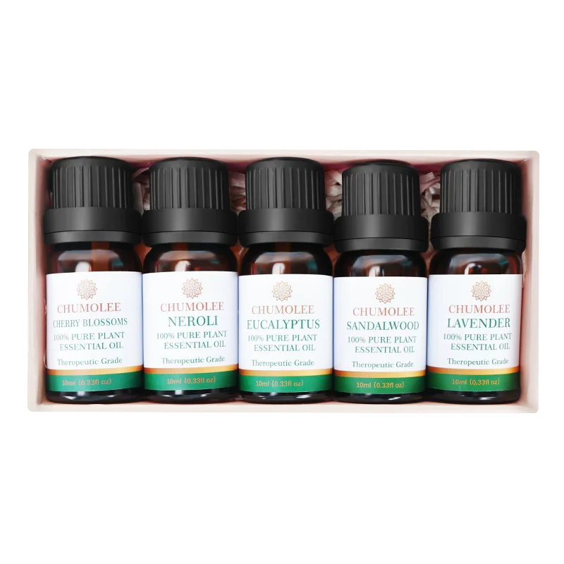 

CHUMOLEE Natural Plant Aroma Diffuser Neroli Eucalyptus Lavender Cherry Blossoms Essential Oil Set