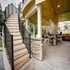 Unique designs inherestone outdoor stone curved stairs
