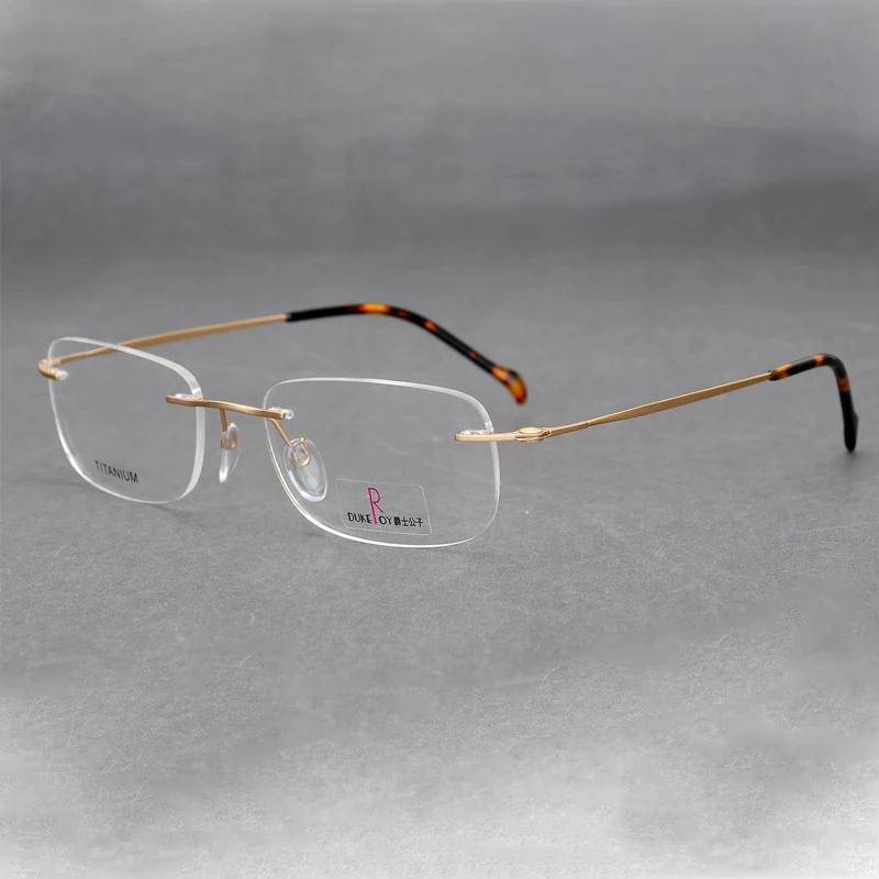 

Pure Titanium Eyeglasses Rimless Optical Frame Prescription Spectacle Myopia Eye Glasses Frames Optical For Men Women 2019, Avalaible