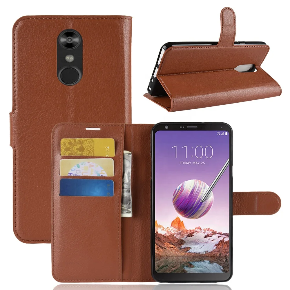 

Hot Products Pu Tpu Hybrid Leather Texture Case With Credit Card Holder For Lg Stylo 4 Stylo 5 Case, Multi colors