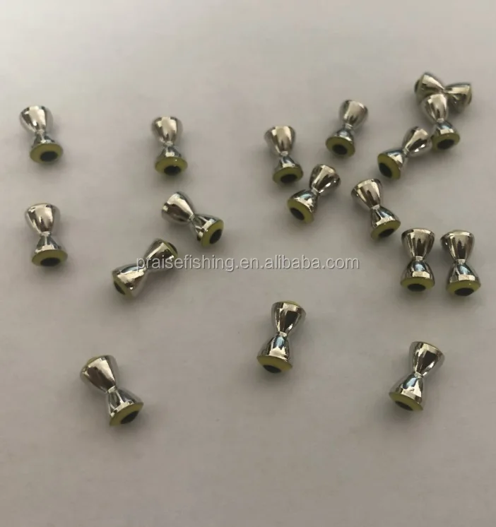 Fly Tying Materials Brass Dumbbell with Eyes Fly Tying Beads for Flies 15Pcs 