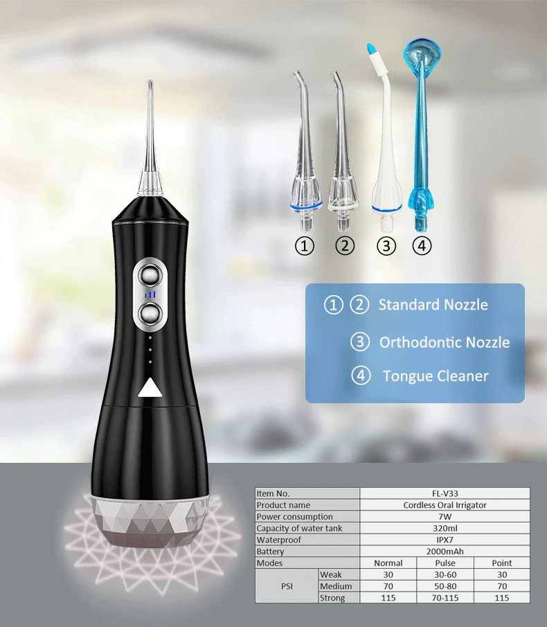 
electric oral irrigator diy 9 model portable oral irrigator dental water flosser 