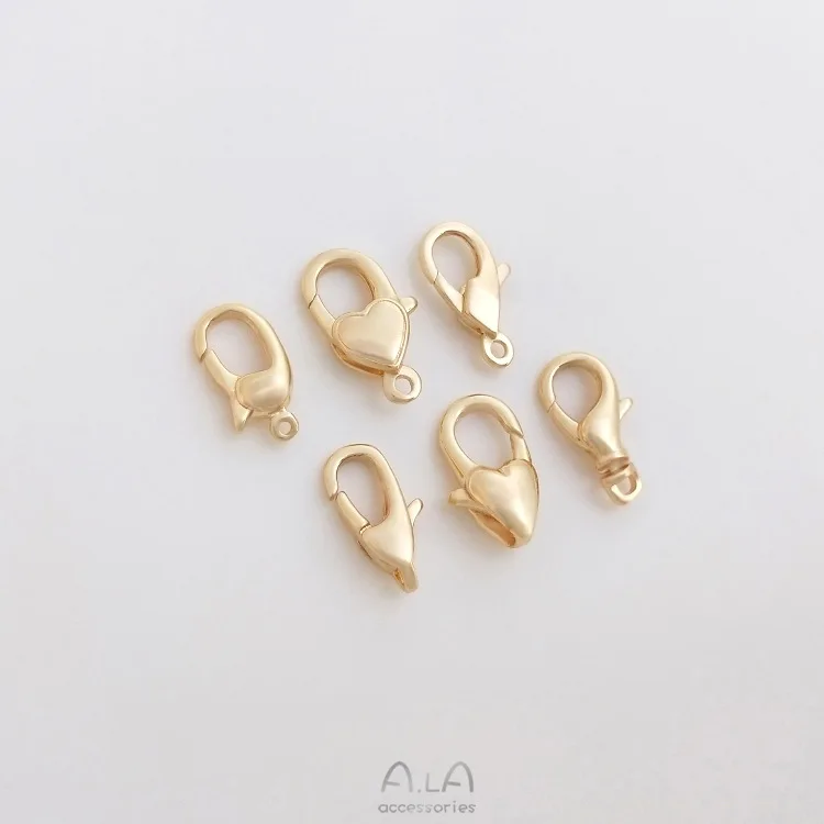 

14K gold plated Brass Lobster Claw Clasp Diy Chain Jewelry Findings Making Accessories Spring Clasps
