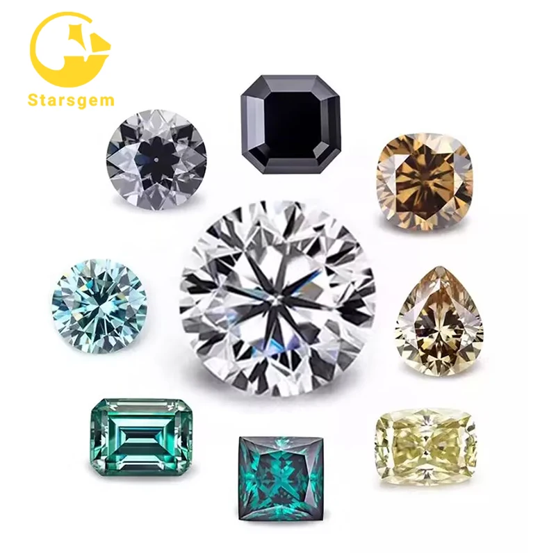 

Starsgem Coloured Loose Diamonds Stone Fancy Yellow Gray Dark Grey Champagne Canary Green Red Pink Color Black Blue Moissanite