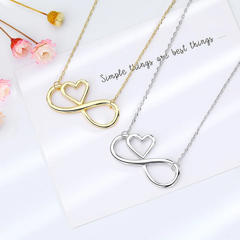 

Necklace for women Simple 8-character love minority design sense temperament versatile light luxury collarbone chain wholesale