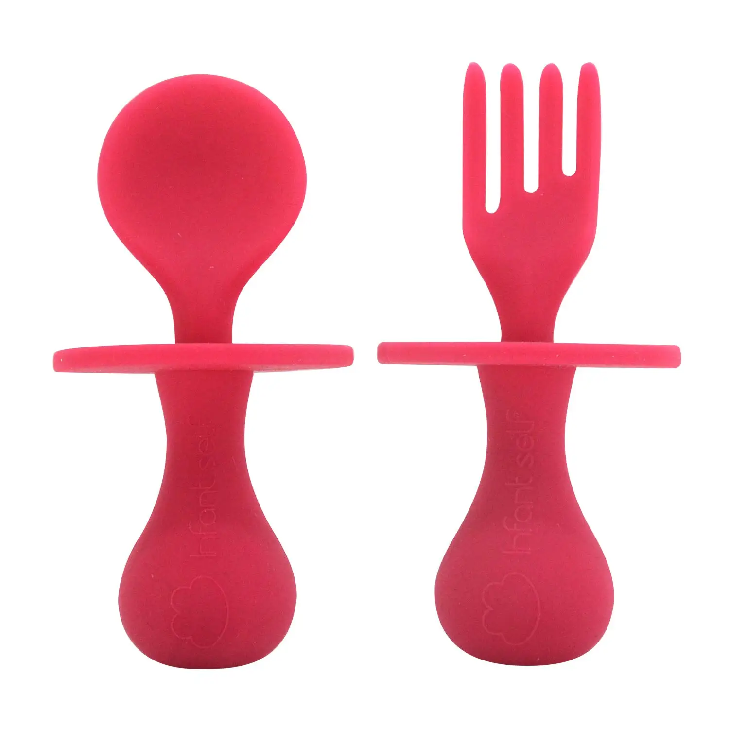 

100% silicone kids candy color silicone spoon and fork set, Customized color