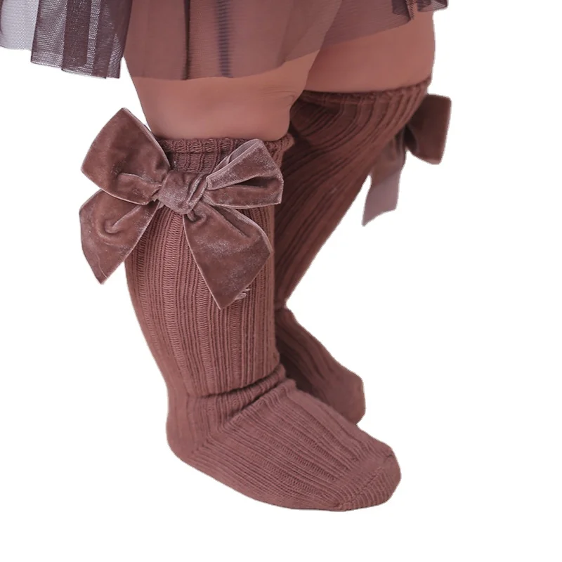 

Toddlers Girl Summer Baby Sock Bow Tie Cute Cotton Baby Stockings Princess Socks, As show
