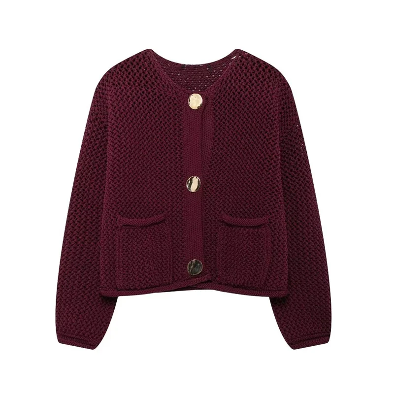Casual Short Knit Sweater Jacket