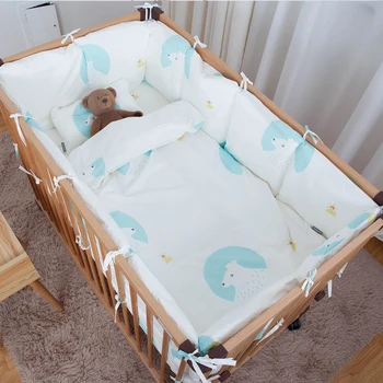 housbay animals design forest pattern 7pcs baby crib bedding set