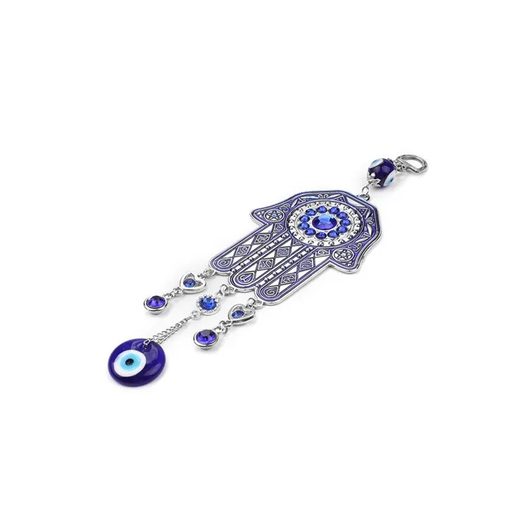 

Wholesale Travel Gifts Alloy Plate Enamel Hand Pendant Turkish Eye Wall Hanging