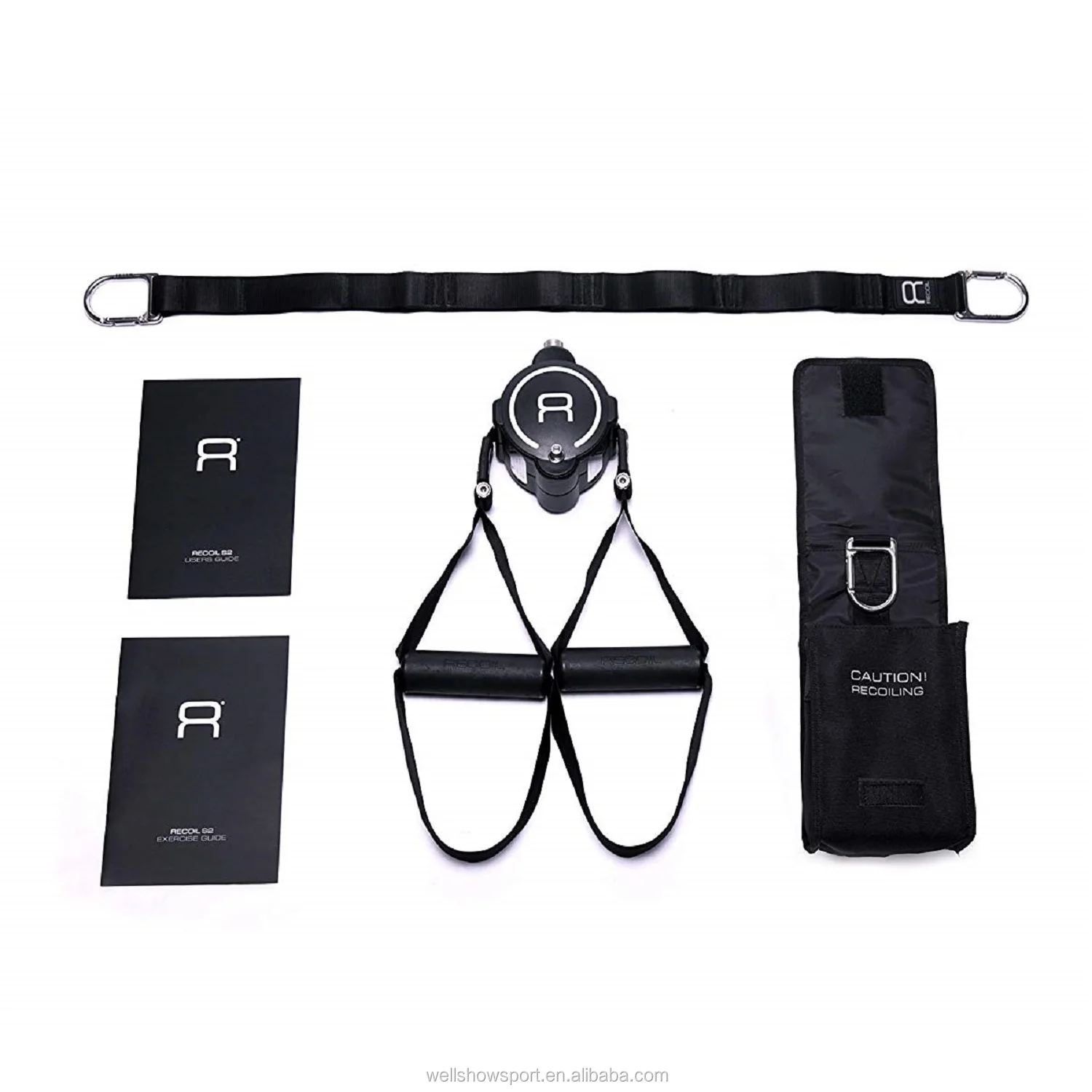 Wellshow Sport Pulley Suspension Sling Trainer Straps Rotational