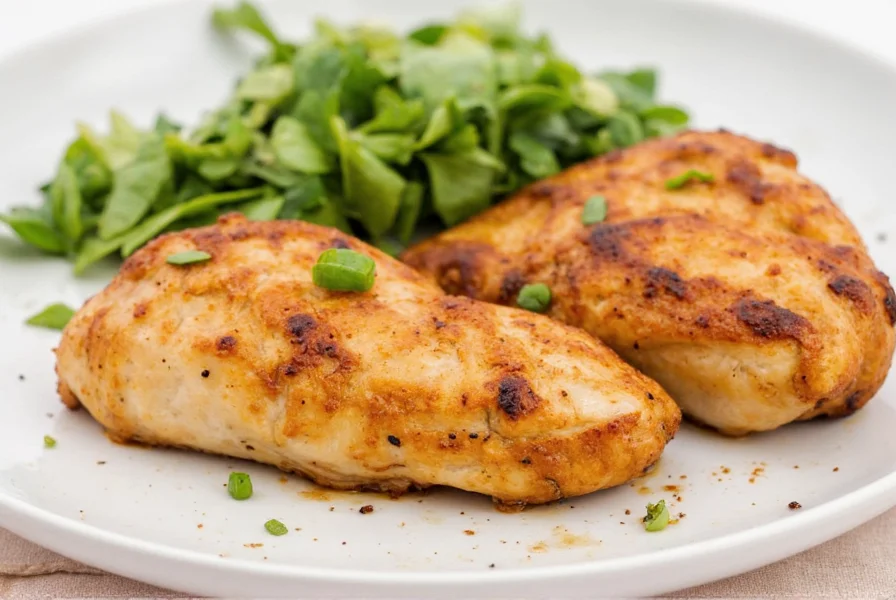 Platter of grilled chicken with sides and spices