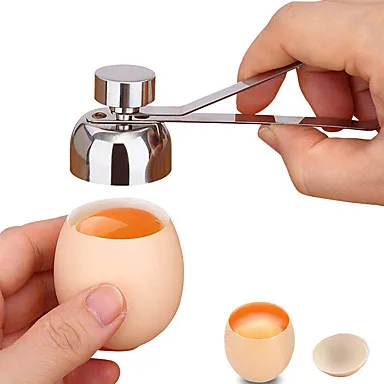 

Stainless Steel Egg Cracker Scissors Eggshell Cutter Egg Topper Shell Opener Kitchen Gadgets Baking Tools Egg Sheller, Stainless steel color