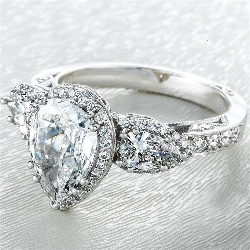 

CAOSHI Fashion Women Rings jewelry Moissanite Ring Bridal Wedding Engagement Ring 925 Silver