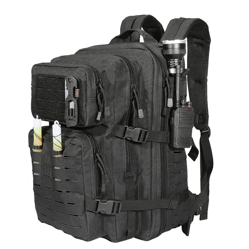 

YAKEDA Waterproof 45L Hiking Rucksack Laser Cutting Molle Assault Tactical Backpack Military