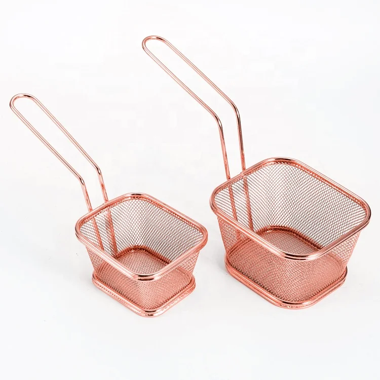 

Kitchen Gadgets Mini Stainless Steel French Fries Serving Baskets French Fries Holder, Oem