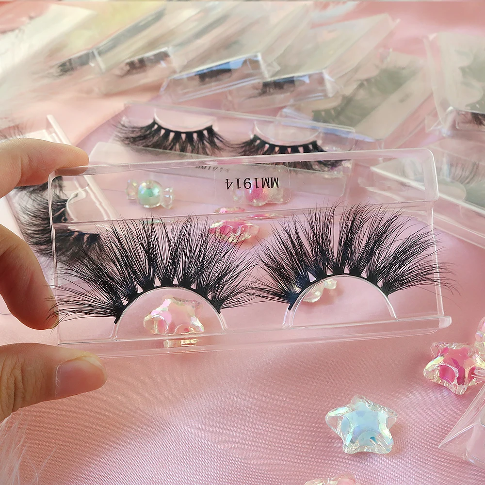 

wholesale human hair eyelashes with lashpackaging lasheswholesale vendor Hot selling 3D eyelash mink 25mm eyelashes