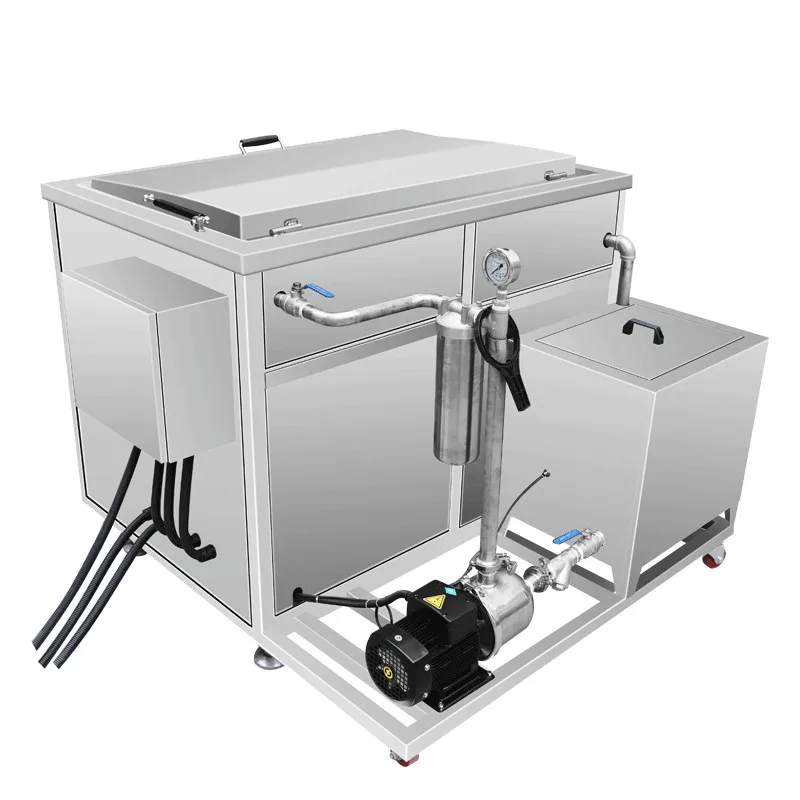 
Ultrasonic cleaner with filtration circulation system for motor engine parts cylinder heads oil cleaning bath CR-180G 60L 61L 