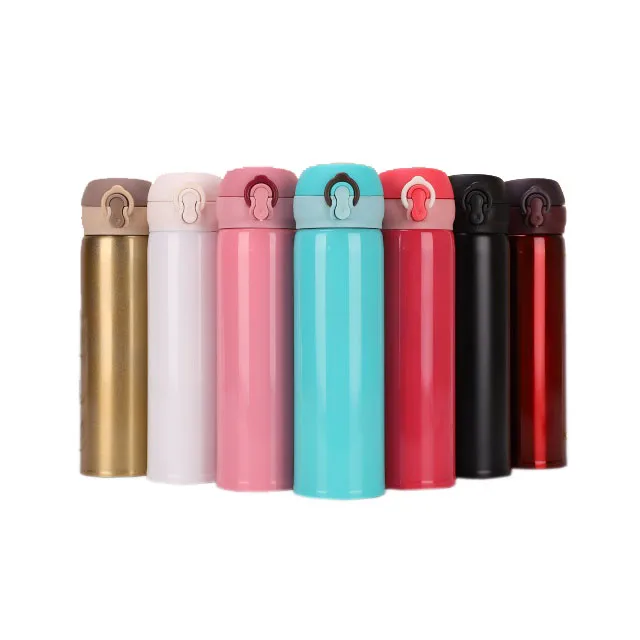 

Wholesale promotion double wall insulated stainless steel thermos vaccum flask water bottles with custom logo