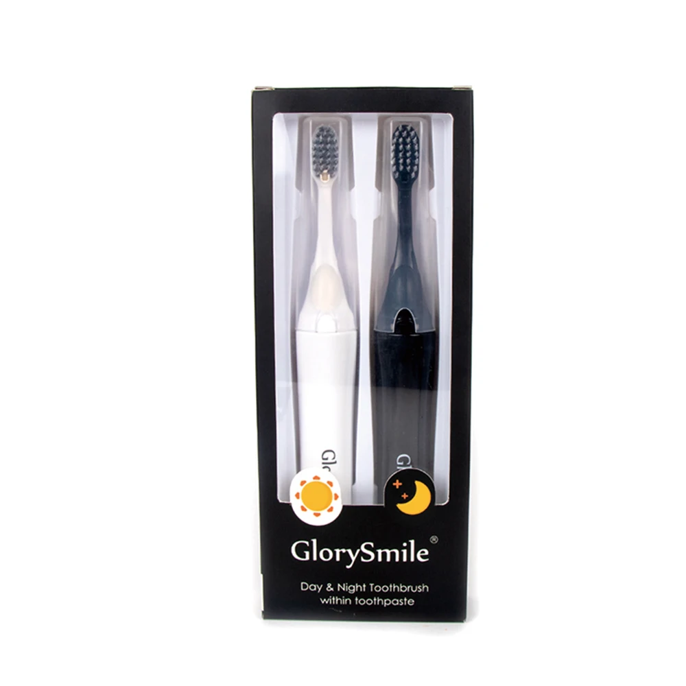 

toothpaste soft bristle toothbrush kits combined charcoal toothpaste for night and mint toothpaste for day with private logo