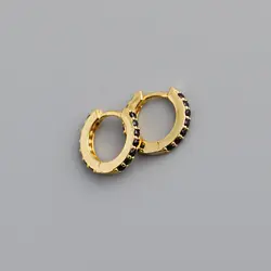 Amazon Hot 7mm Channel Earrings Gold Plated Earing