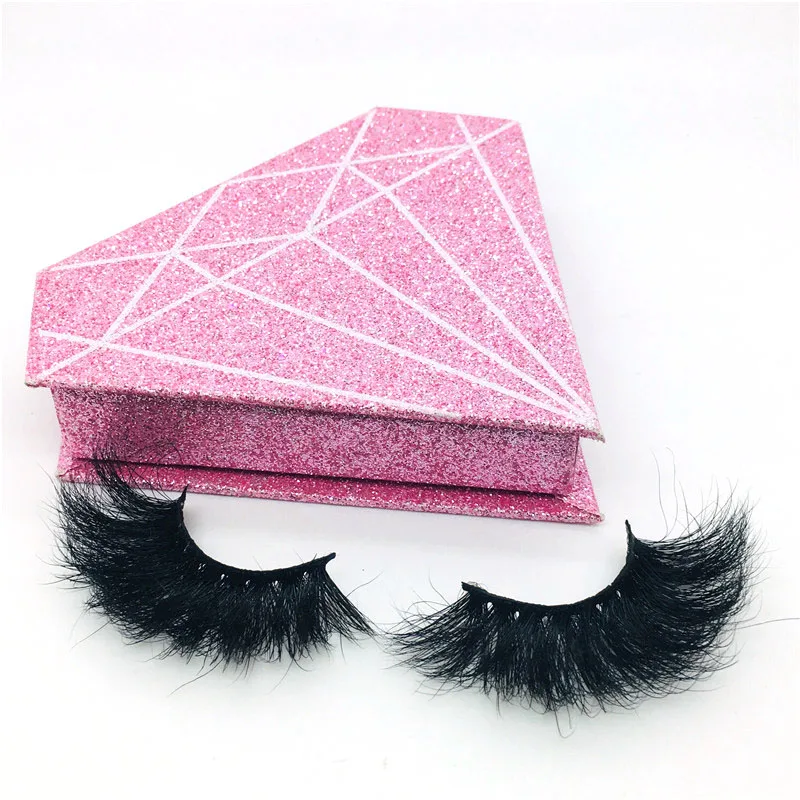 

Wholesale Hand Made False Eyelashes 25mm Faux Mink Eyelashes