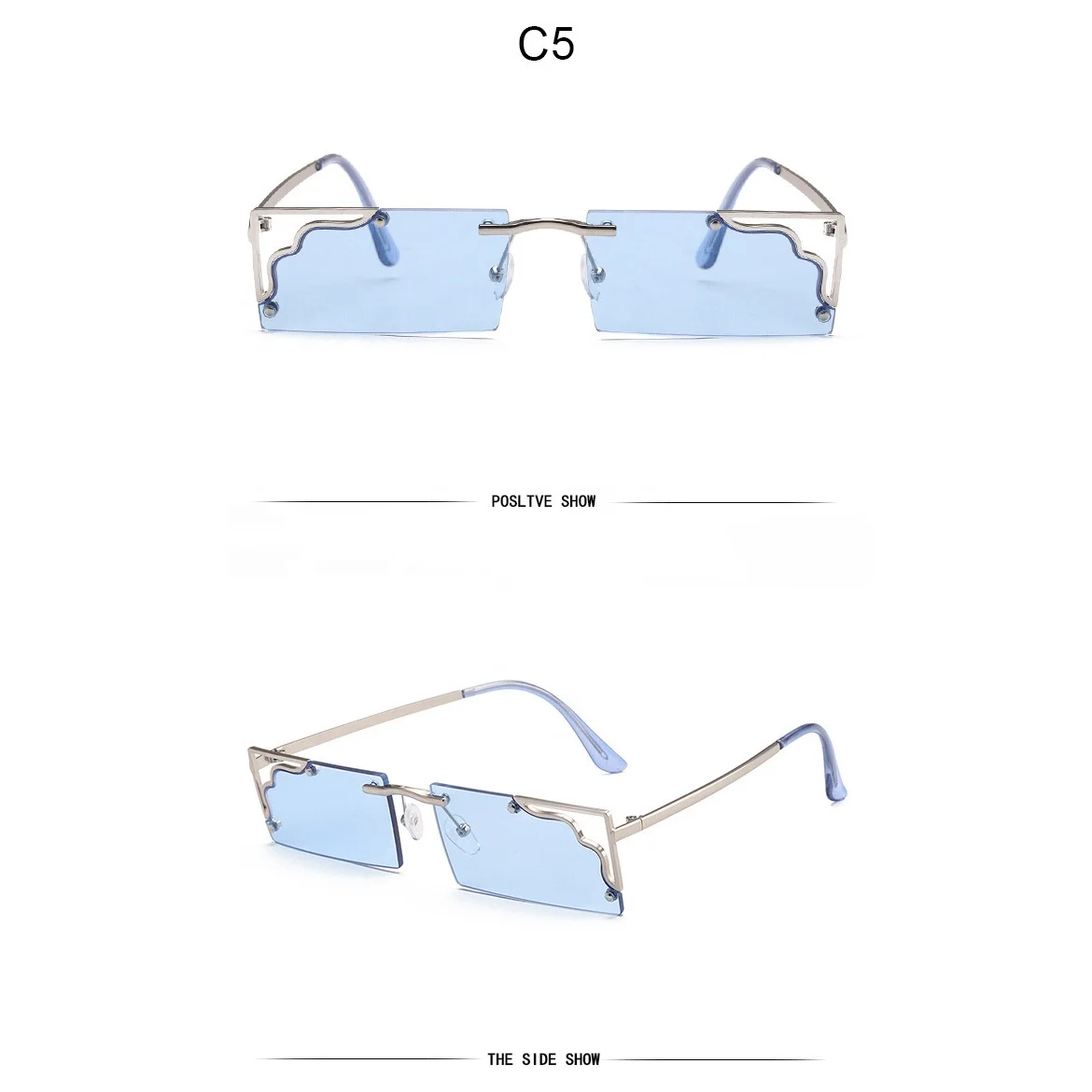 

2021 New Trend Vibrato Net Sunglasses For Men And Women With Small Face Square Sunglasses