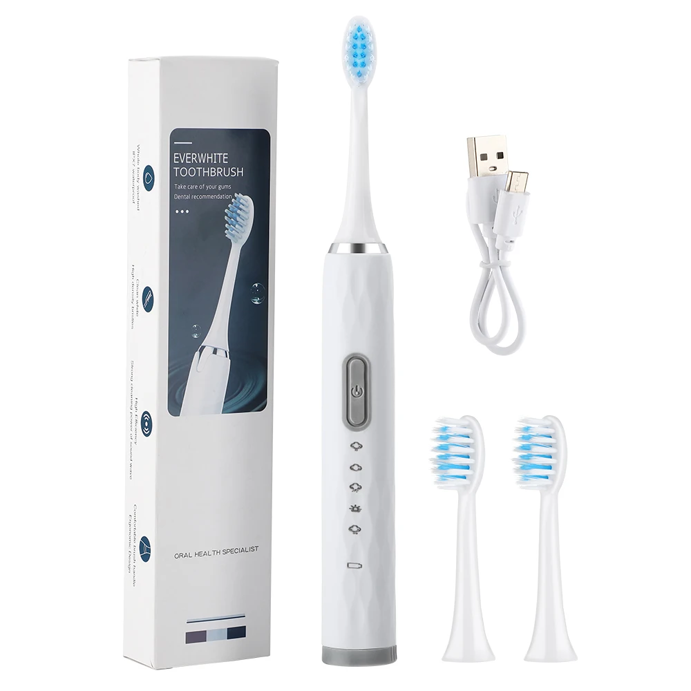 

Rechargeable Teeth Cleansing Brush Smart Timer Sonic Electric Toothbrush for Adults Kids