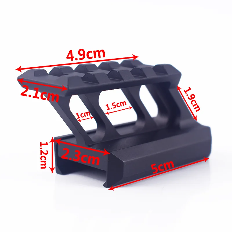 

New Tactical 4 Slots High Profile Riser Mount fits 20mm picatinny Weaver Rail for Hunting Scope Red Dot Laser Sight Flashlight