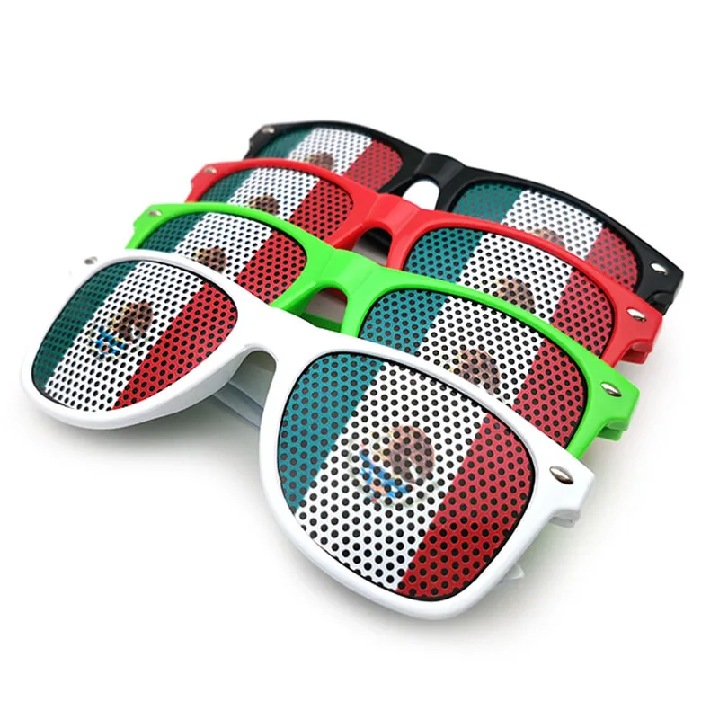 

flag Mexico sunglasses fan pinhole sticker country football event party Soccer white sun glasses