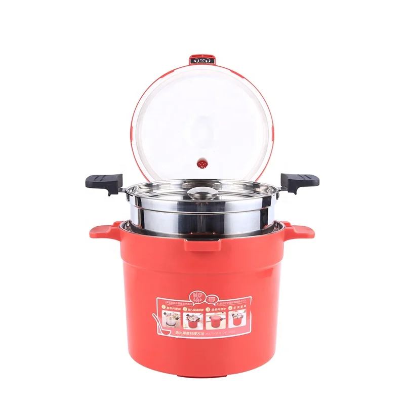 
Thick food grade 201 stainless steel camping cookware energy saving cooking rice soup pot 
