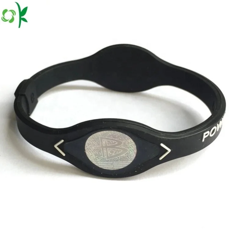 

OKSILICONE Wholesale Amazon Hot Sale Customized Silicone Power Bracelet, 33 existing colors for choice