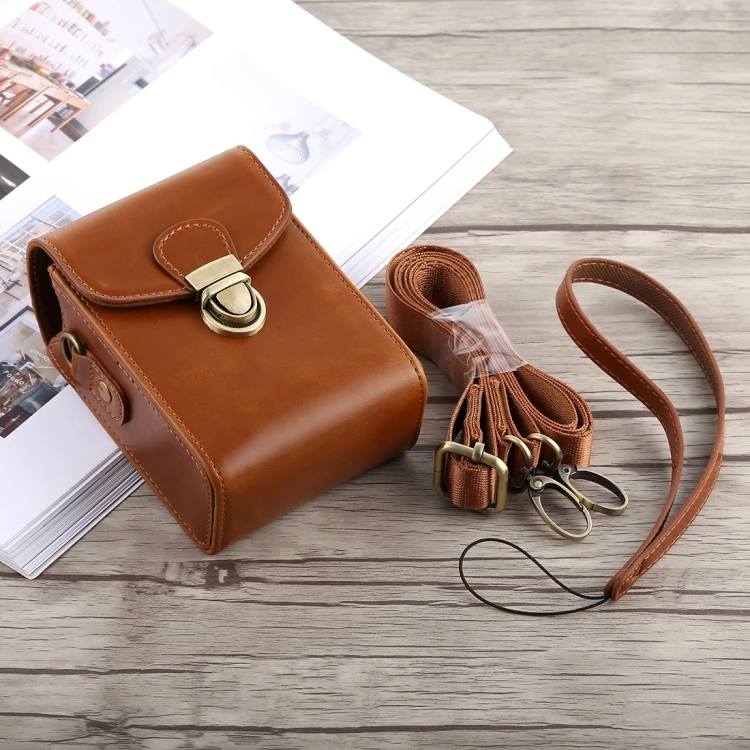 

High Quality Vintage Durable Full Body Camera PU Leather Case Bag Camera Bags with Strap for Canon G7X II / G9X Mark II, Sony RX